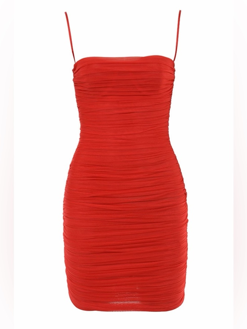 House of CB Red Ruched Mini Dress - Picture 5 of 7